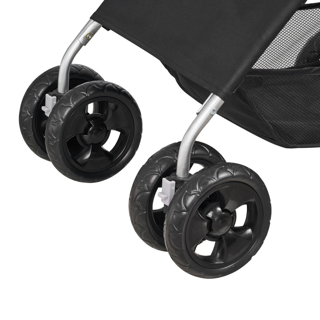 Foldable Pet Stroller with Detachable Carrier, Mesh Windows, and Brakes