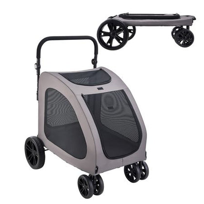 VEVOR Pet Stroller 4 Wheels 160lbs Capacity Dog Stroller with Brakes