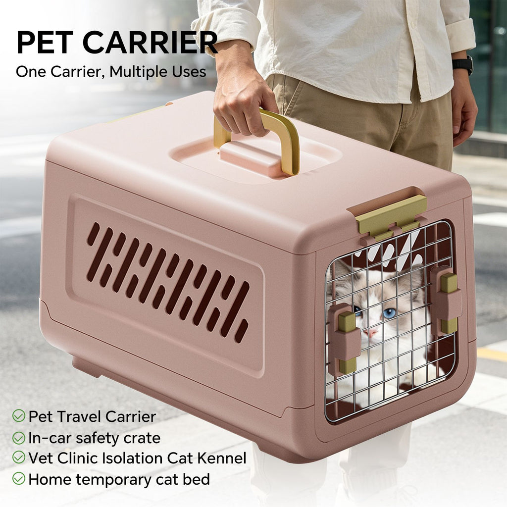Pink Aviation Cat Litter Box with Handle – Spacious & Anti-Tracking
