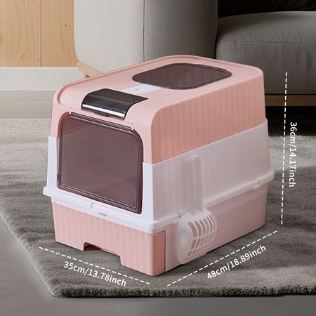 Open Cat Litter Box – Easy Access, Spacious & Hygienic