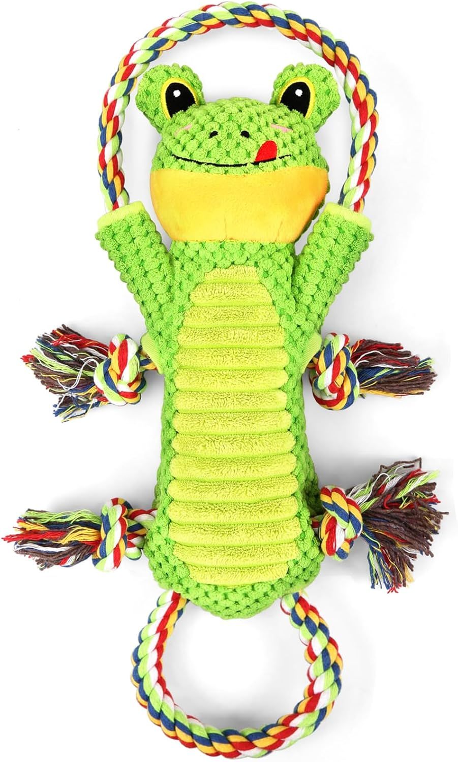 Plush Dog Toy with Crinkle Paper and Ropes – Interactive Fun for Medium to Large Dogs