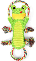 Plush Dog Toy with Crinkle Paper and Ropes – Interactive Fun for Medium to Large Dogs
