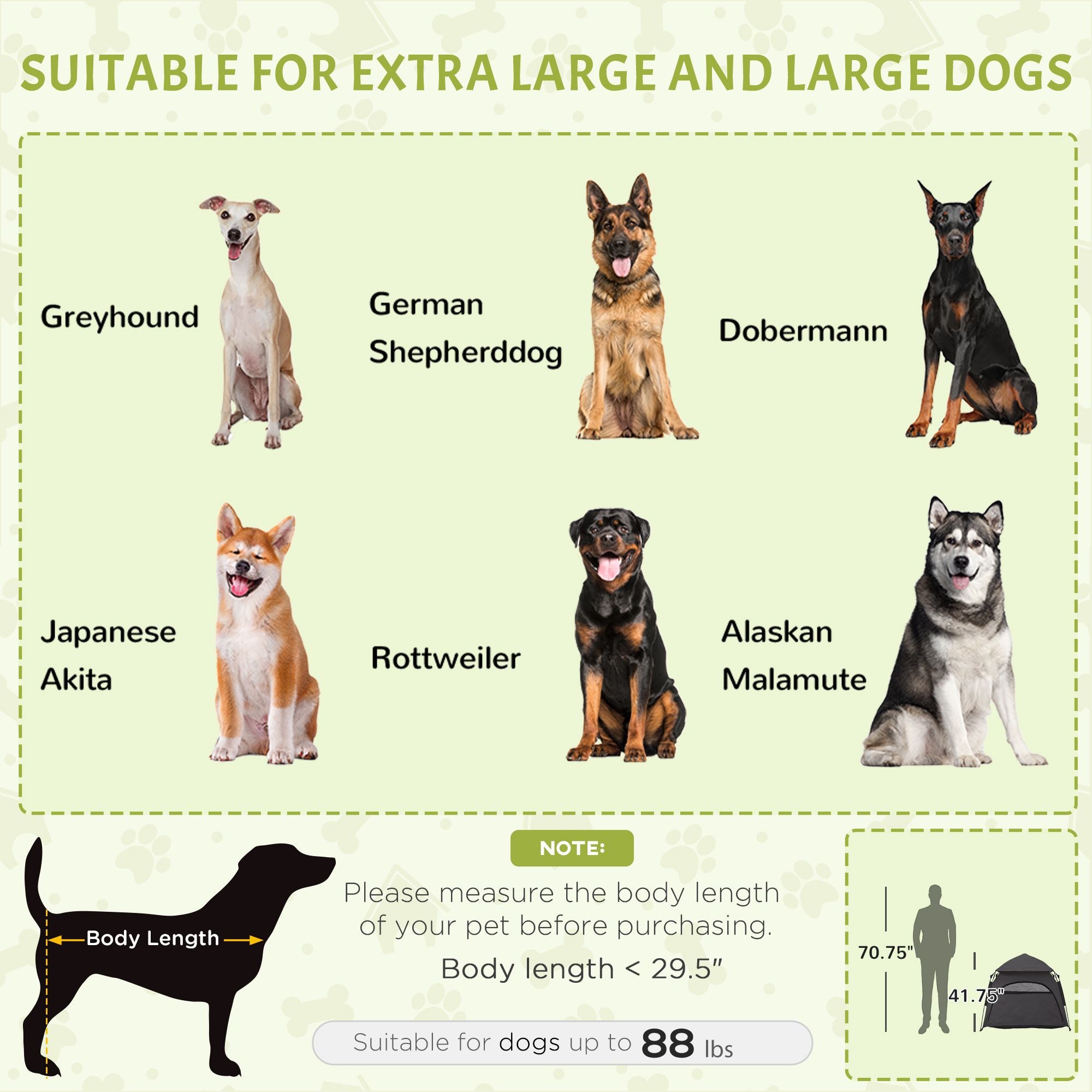 Pop Up Dog Tent for Extra Large and Large Dogs with Carry Bag, for Beach, Backyard, Home, Dark Gray