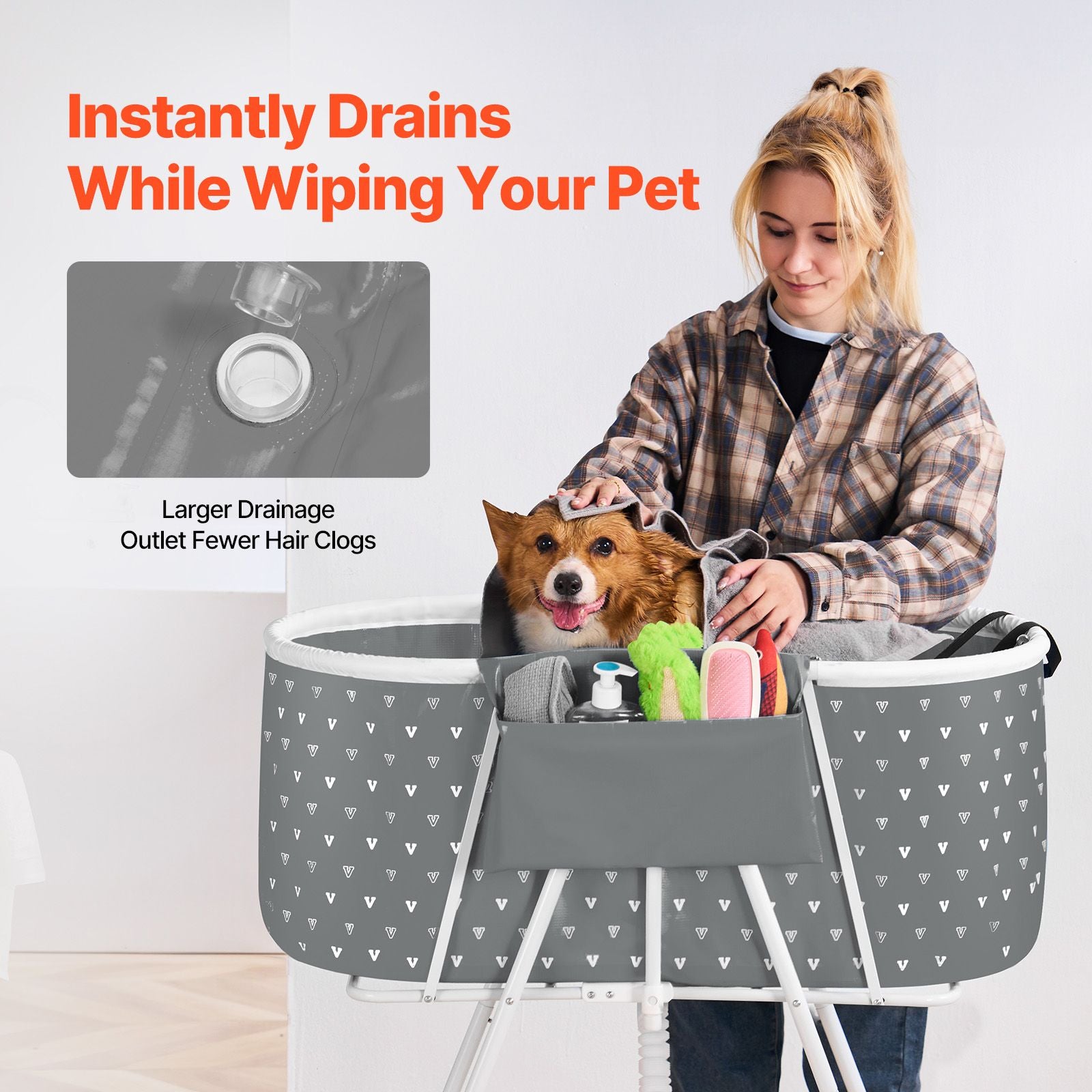 Bathe Your Pet Without the Back Pain – Foldable, Elevated Dog Bathtub