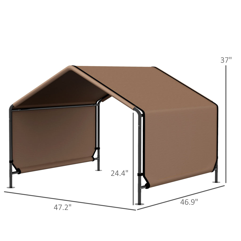 Portable Dog Tent Water Resistant for Outdoor Shade Protection, Brown