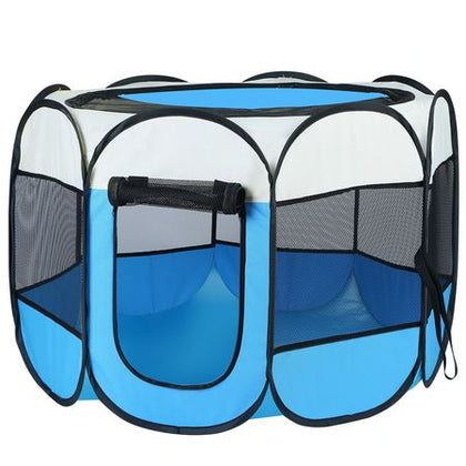 Portable Foldable Pet Playpen with Removable Zipper Top and Bottom – Spacious and Water Resistant