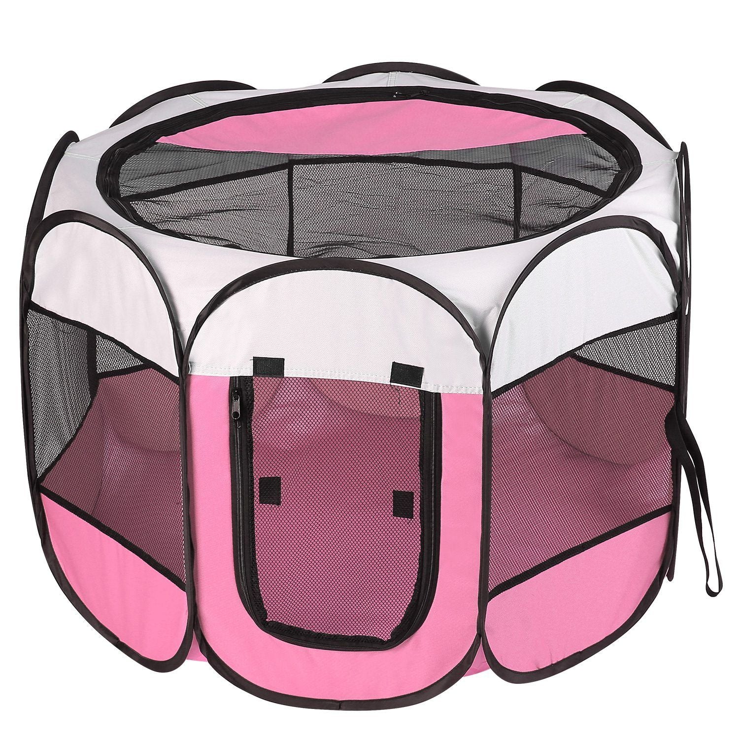 Portable Foldable Pet Playpen with Removable Zipper Top and Bottom – Spacious and Water Resistant
