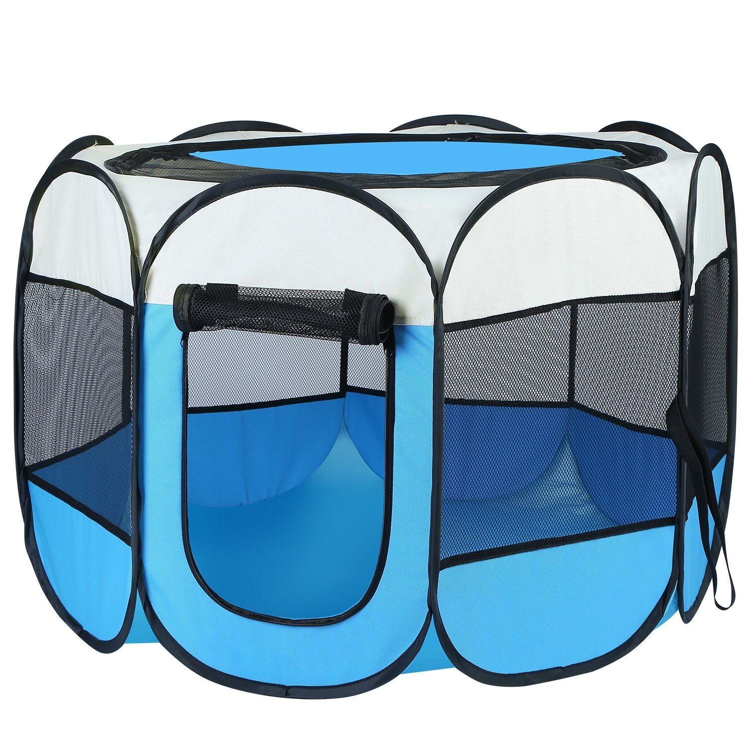 Portable Foldable Pet Playpen with Removable Zipper Top and Bottom – Spacious and Water Resistant