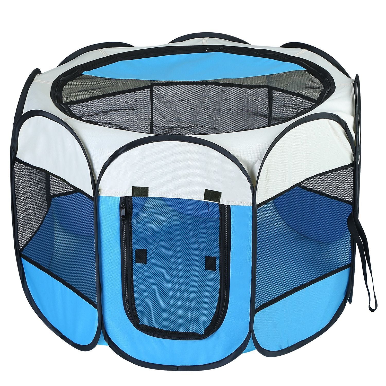 Portable Foldable Pet Playpen with Removable Zipper Top and Bottom – Spacious and Water Resistant