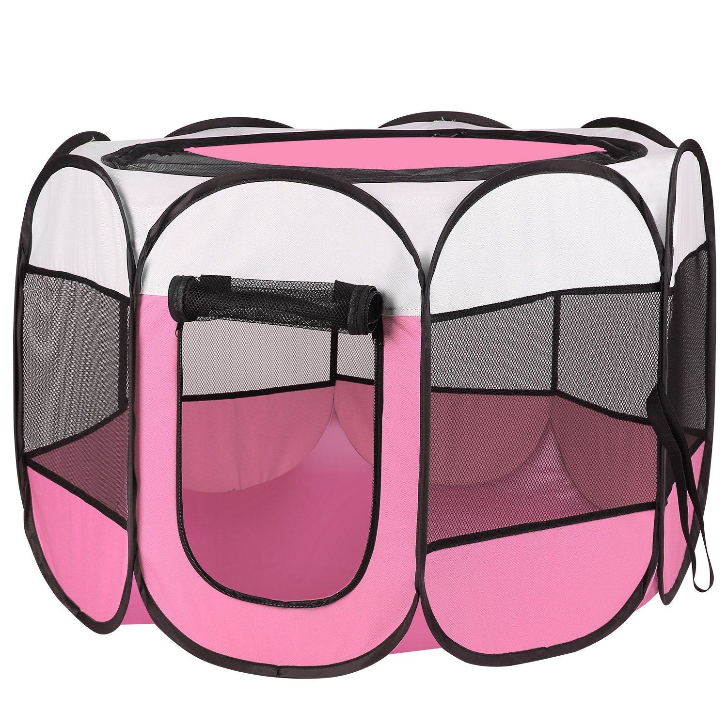 Portable Foldable Pet Playpen with Removable Zipper Top and Bottom – Spacious and Water Resistant
