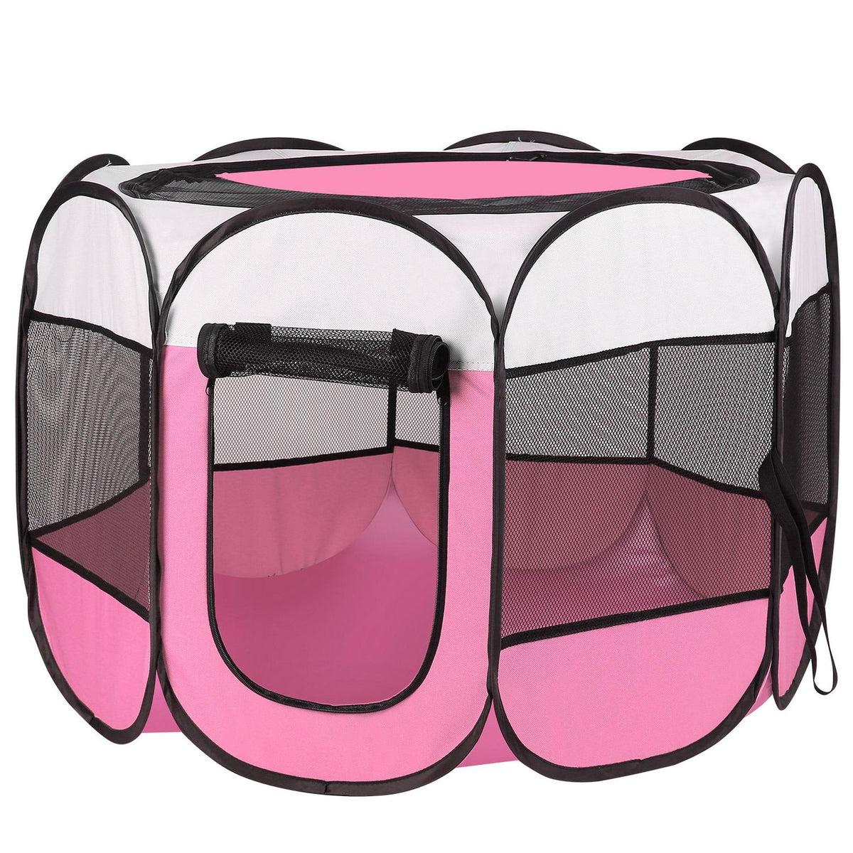 Portable Foldable Pet Tent Exercise Pen – Removable Zipper Top & Bottom, Water Resistant