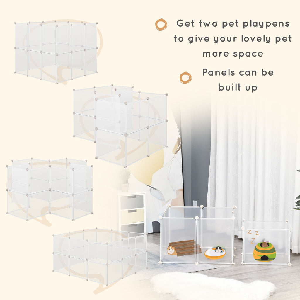 12-Panel DIY Pet Playpen for Bunnies, Chinchillas & Guinea Pigs