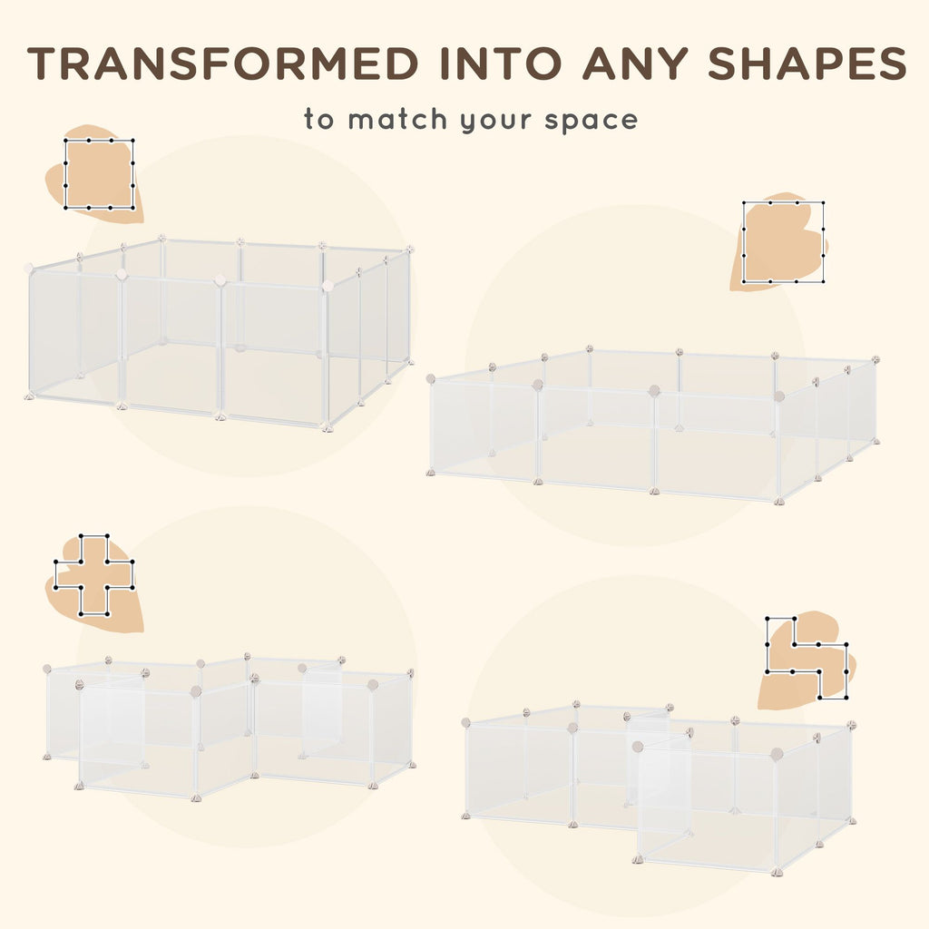 12-Panel DIY Pet Playpen for Bunnies, Chinchillas & Guinea Pigs