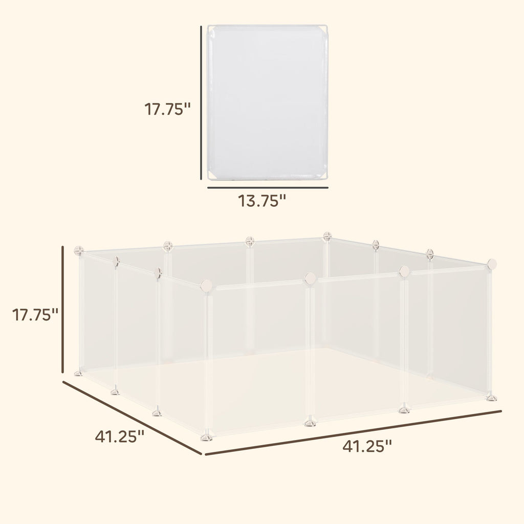 12-Panel DIY Pet Playpen for Bunnies, Chinchillas & Guinea Pigs