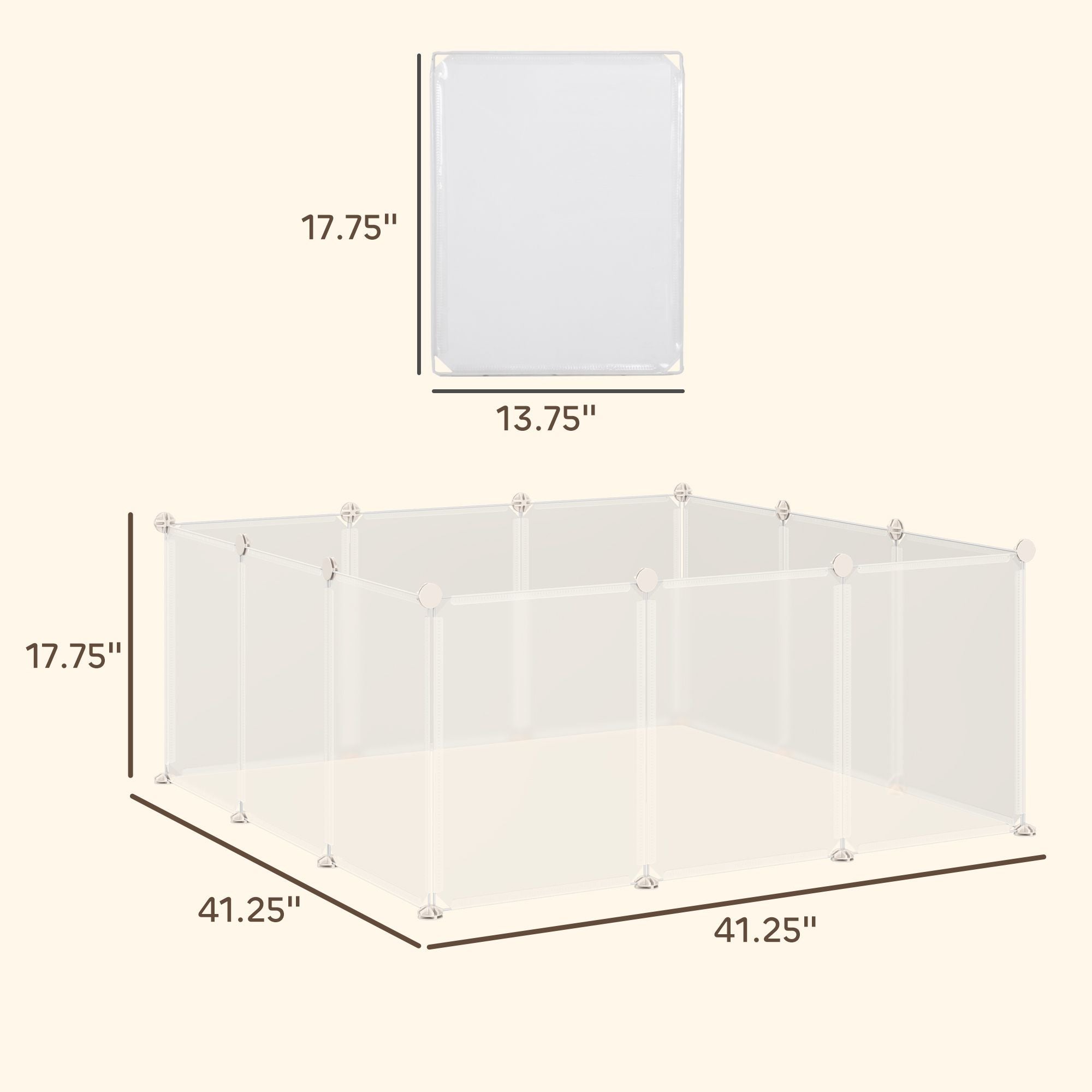 12-Panel DIY Pet Playpen for Bunnies, Chinchillas & Guinea Pigs