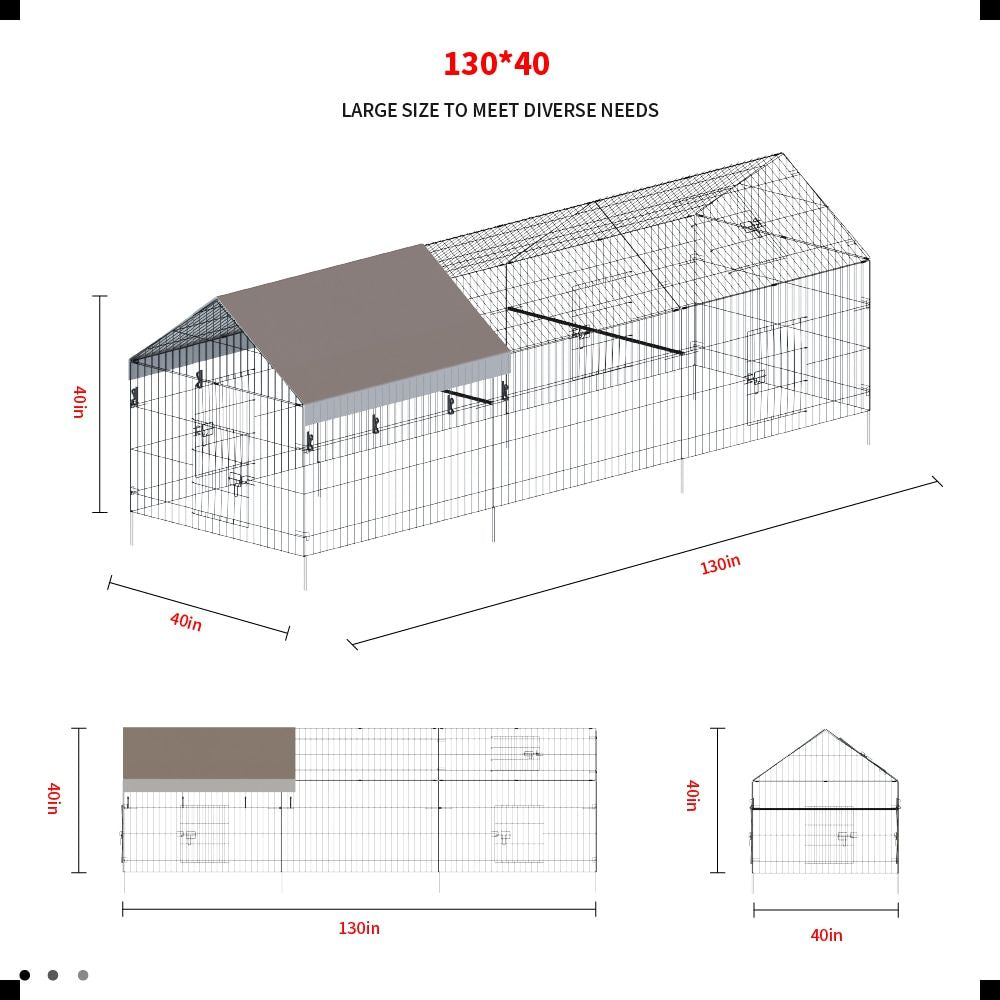 Poultry farming outdoor metal chicken coop