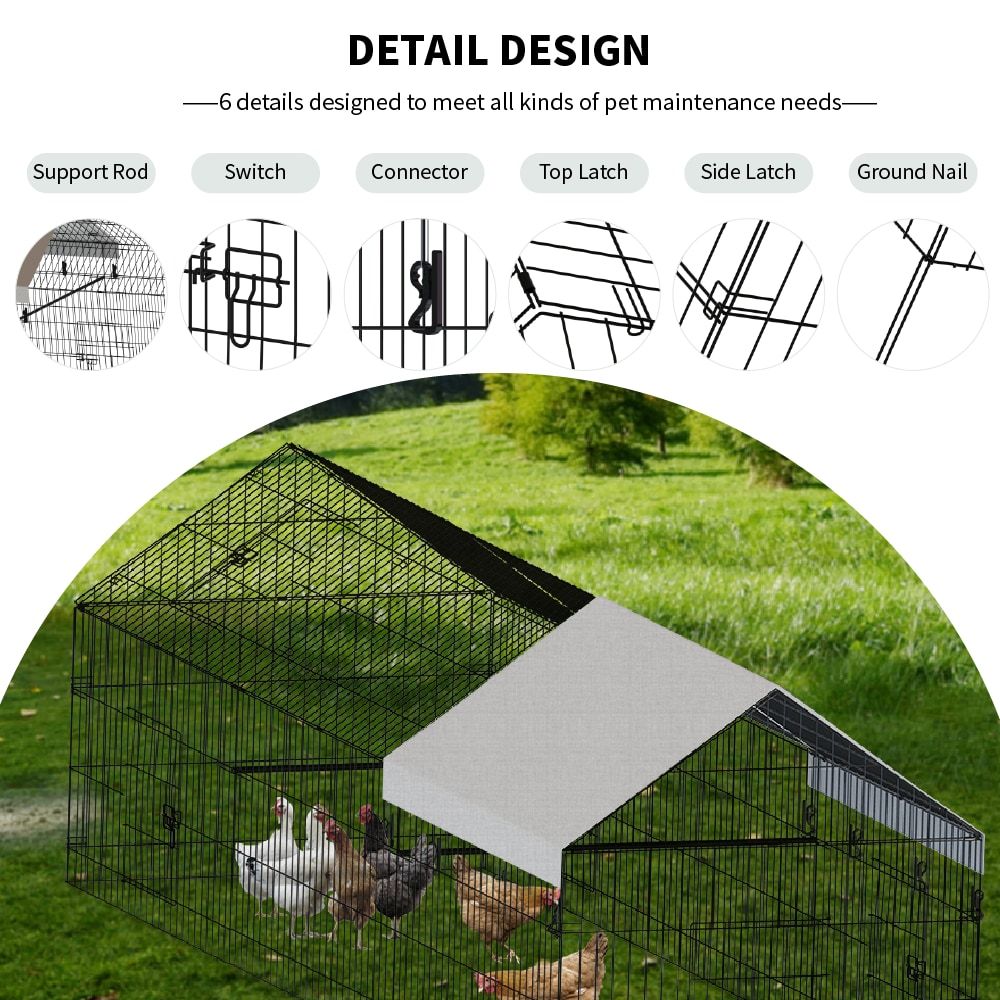Poultry farming outdoor metal chicken coop