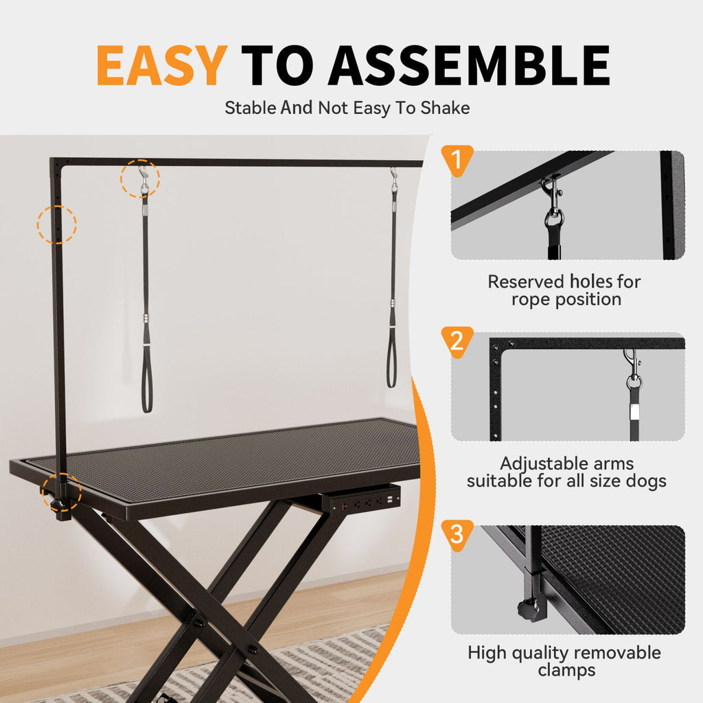 Professional Electric Dog Grooming Table – Height Adjustable & Anti-Slip