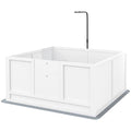 Puppy Whelping Box with Adjustable Door Pee Pad Pig Rail for Breeds Small to Large 41x39