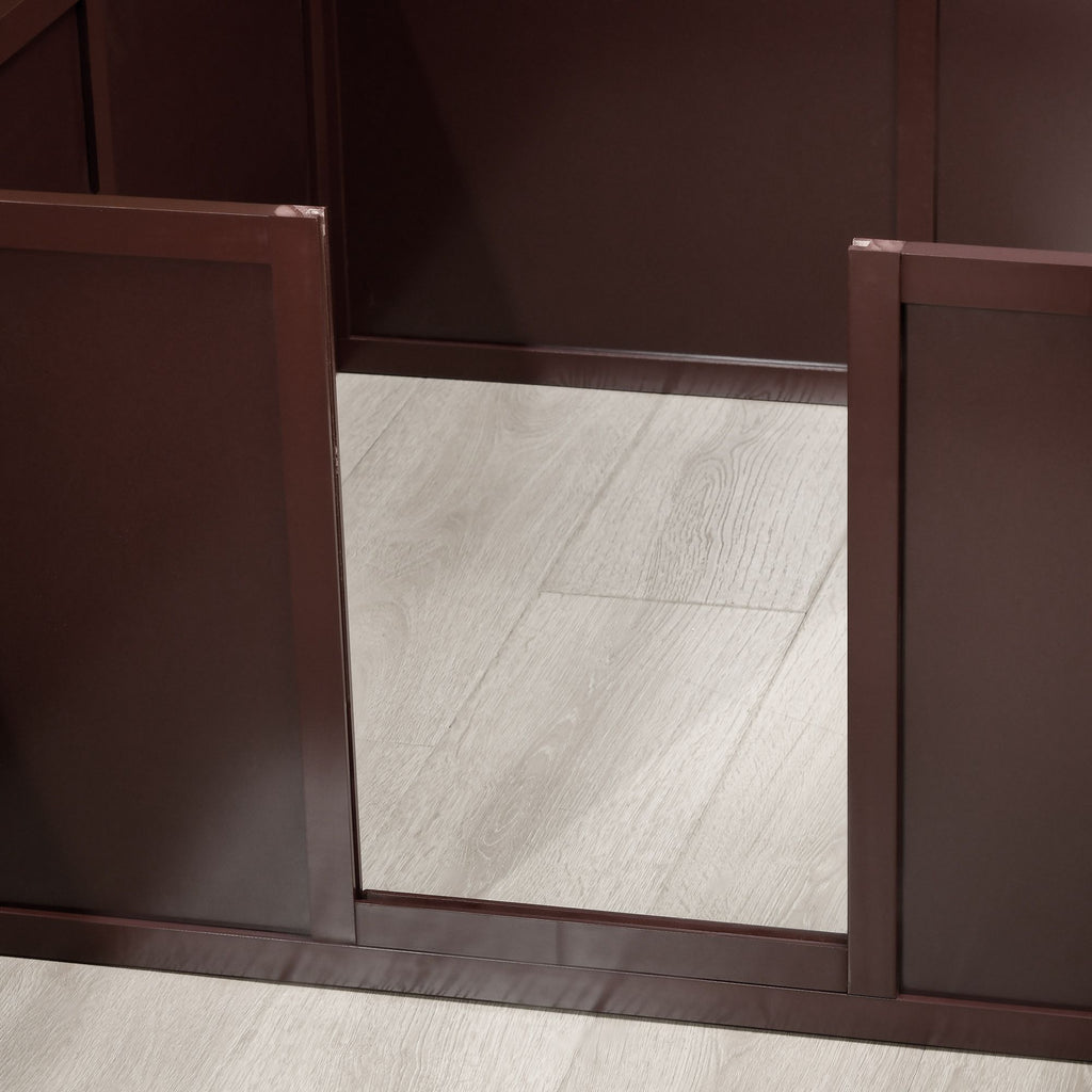 Two-Room Puppy Whelping Box with Removable Doors – PawHut