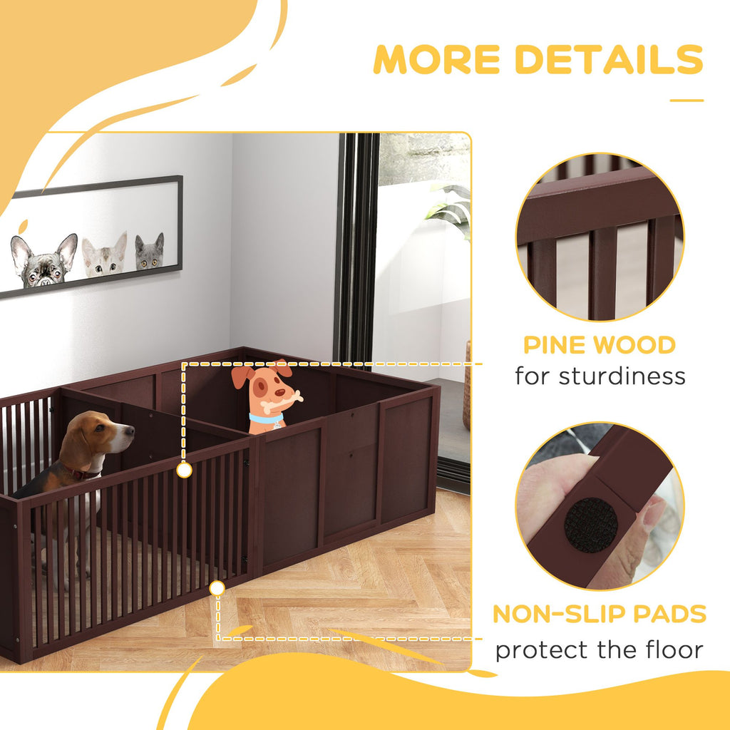 Two-Room Puppy Whelping Box with Removable Doors – PawHut