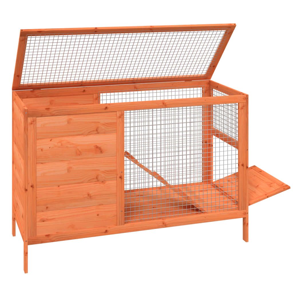 Spacious Two-Tier Rabbit Hutch with Weatherproof Solid Pine furniture-style