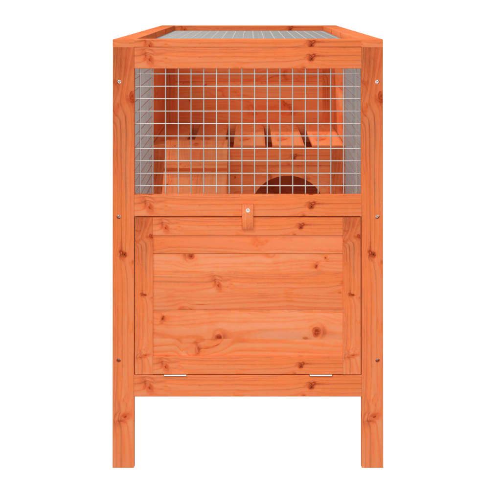 Spacious Two-Tier Rabbit Hutch with Weatherproof Solid Pine furniture-style