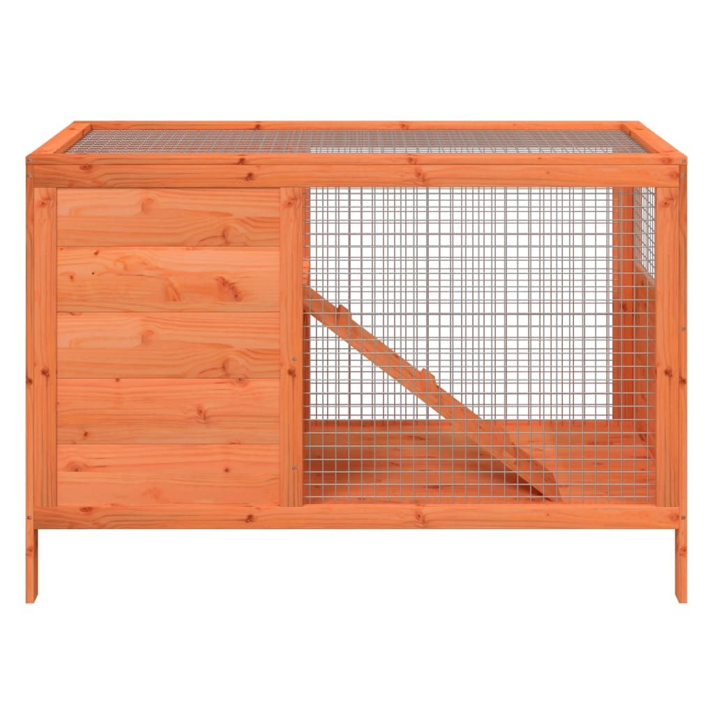 Spacious Two-Tier Rabbit Hutch with Weatherproof Solid Pine furniture-style