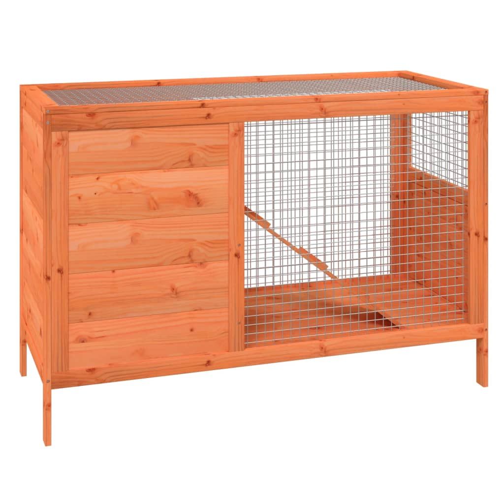 Spacious Two-Tier Rabbit Hutch with Weatherproof Solid Pine furniture-style