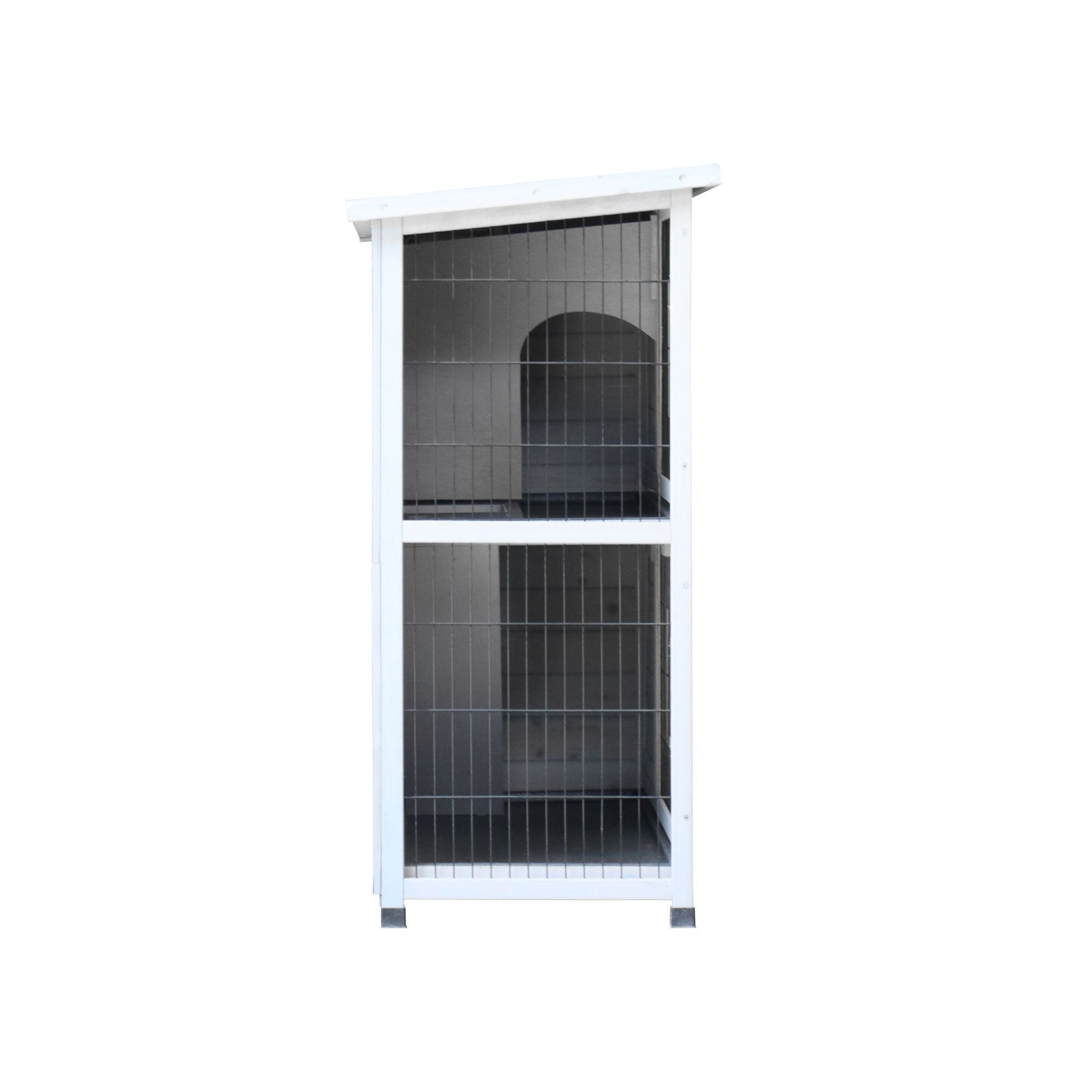 Spacious 2-Story Rabbit Hutch with Deeper No-Leak Trays & Weatherproof Fir furniture-style