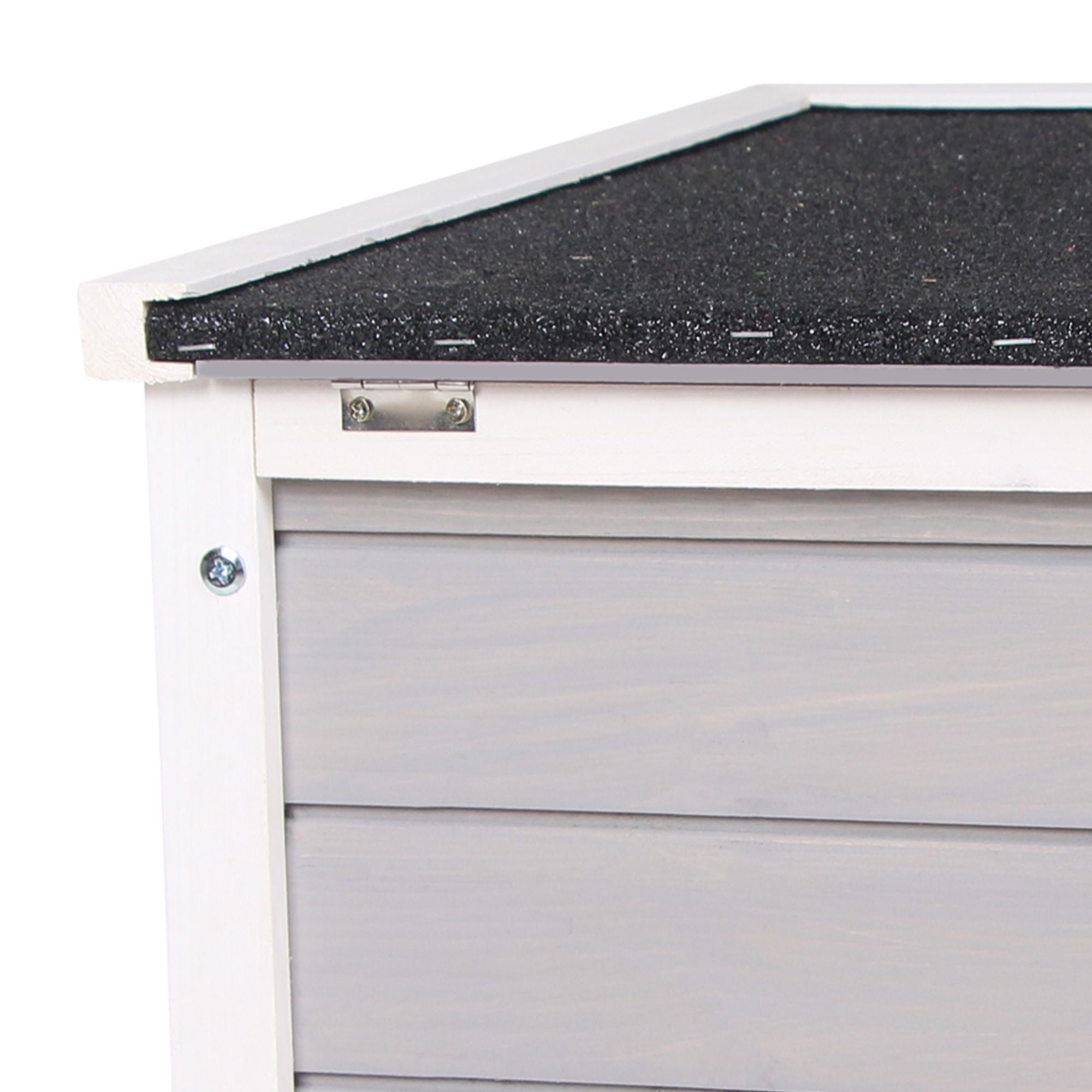 Rabbit Pen, Outdoor furniture-style Rabbit Hutch Bunny Guinea Pig Cage with water-ready Roof Gray