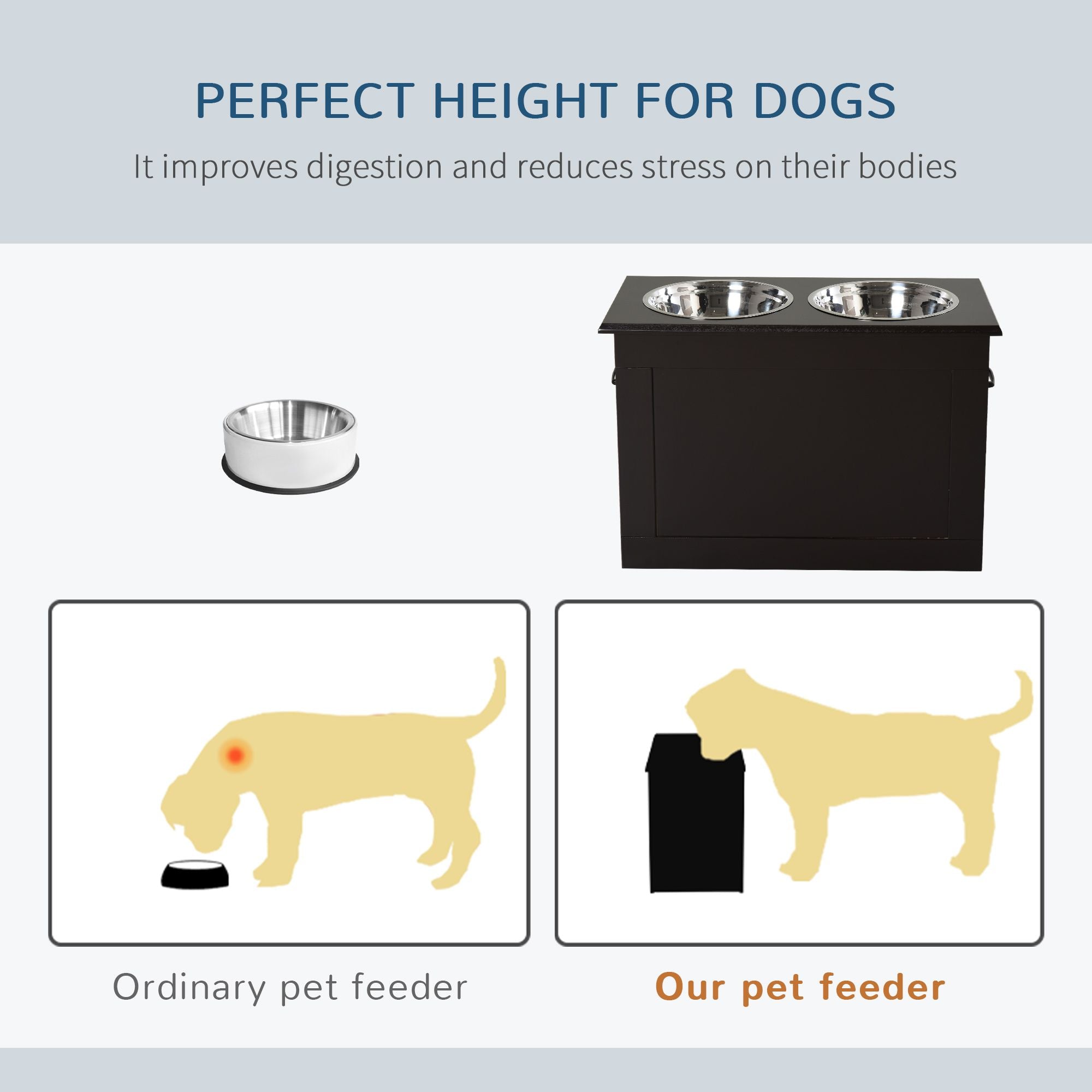 Elevate Your Large Dog's Mealtime with This Raised Feeding Station