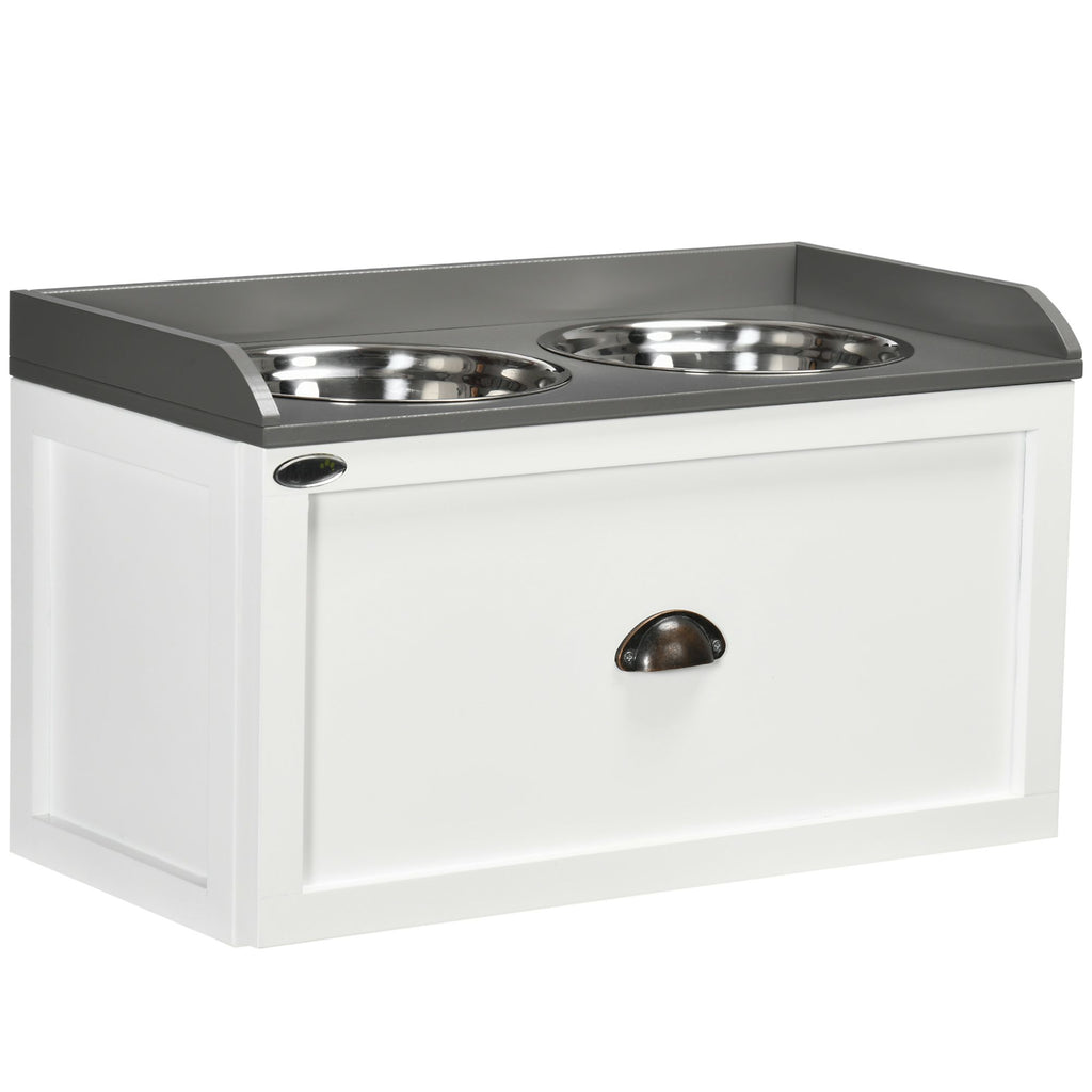 Elevate Your Dog's Dining with a Raised Feeder & Storage Drawer