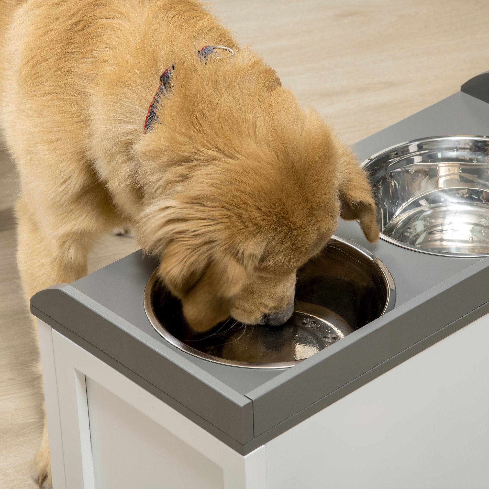 Elevate Your Dog's Dining with a Raised Feeder & Storage Drawer