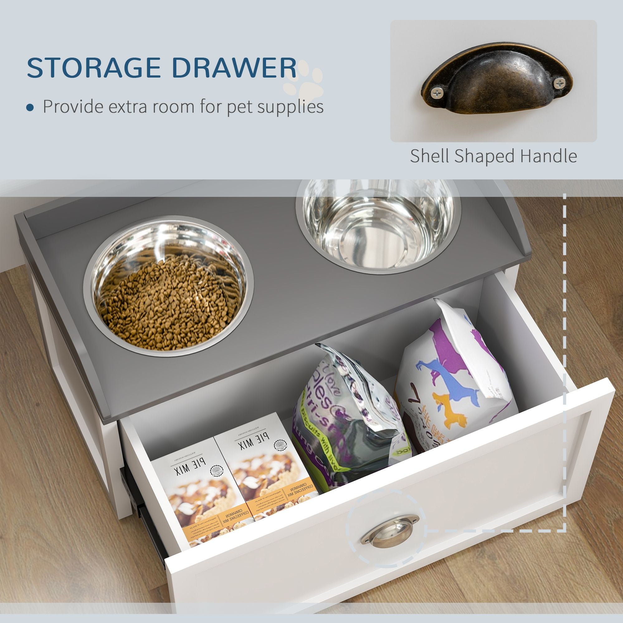Elevate Your Dog's Dining with a Raised Feeder & Storage Drawer