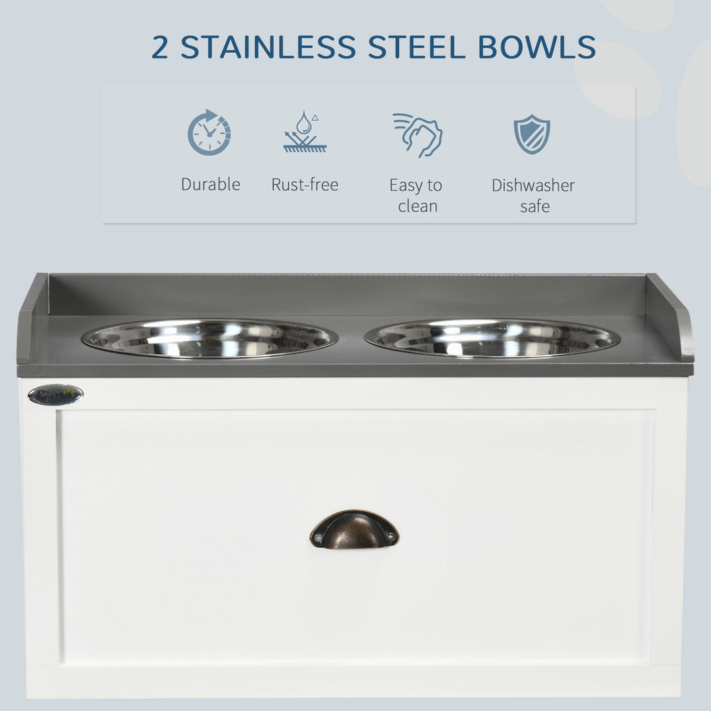 Elevate Your Dog's Dining with a Raised Feeder & Storage Drawer