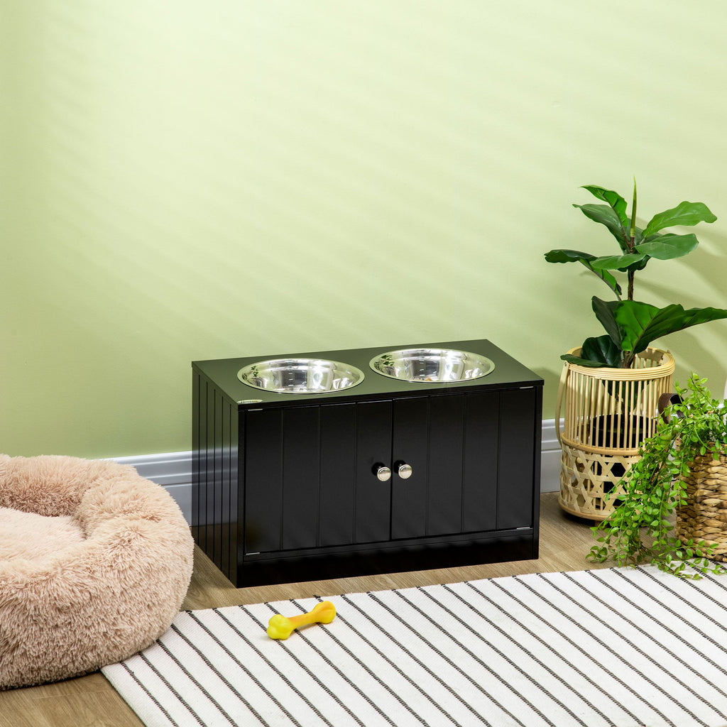Elevate Mealtime & Organize Pet Supplies with This Raised Feeding Station