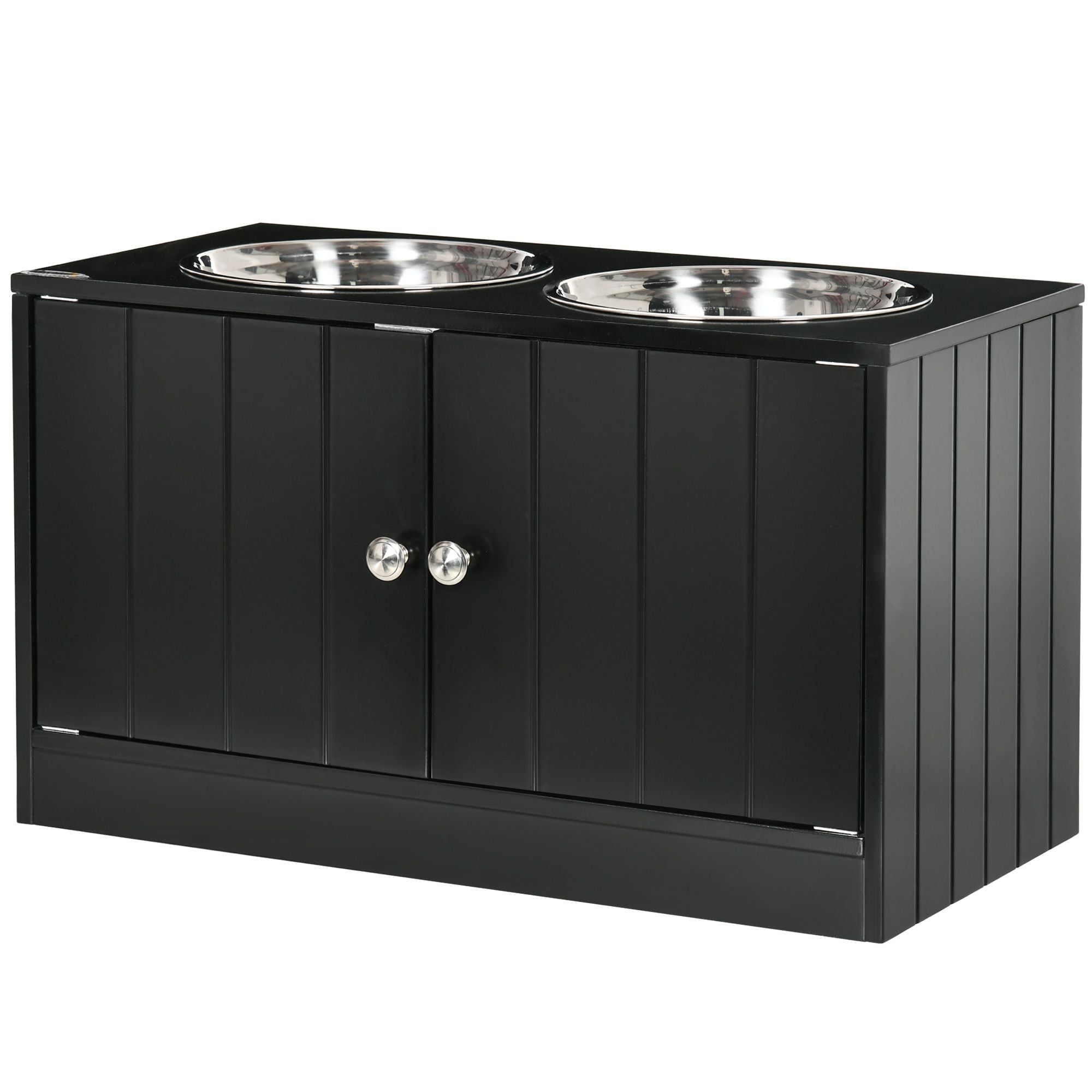Elevate Mealtime & Organize Pet Supplies with This Raised Feeding Station
