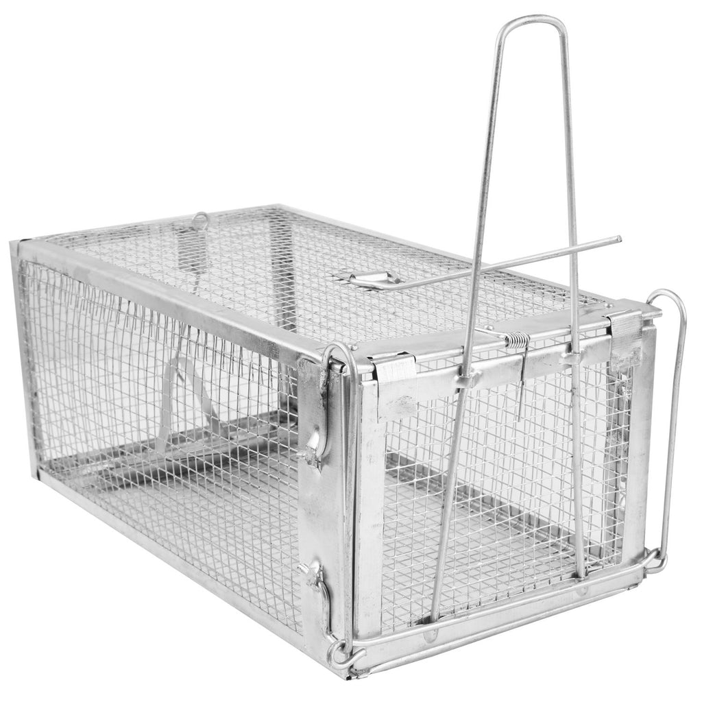 Rat Trap Cage Humane Live Rodent Trap Cage Galvanized Iron Mice Mouse Control Bait Catch with Detach