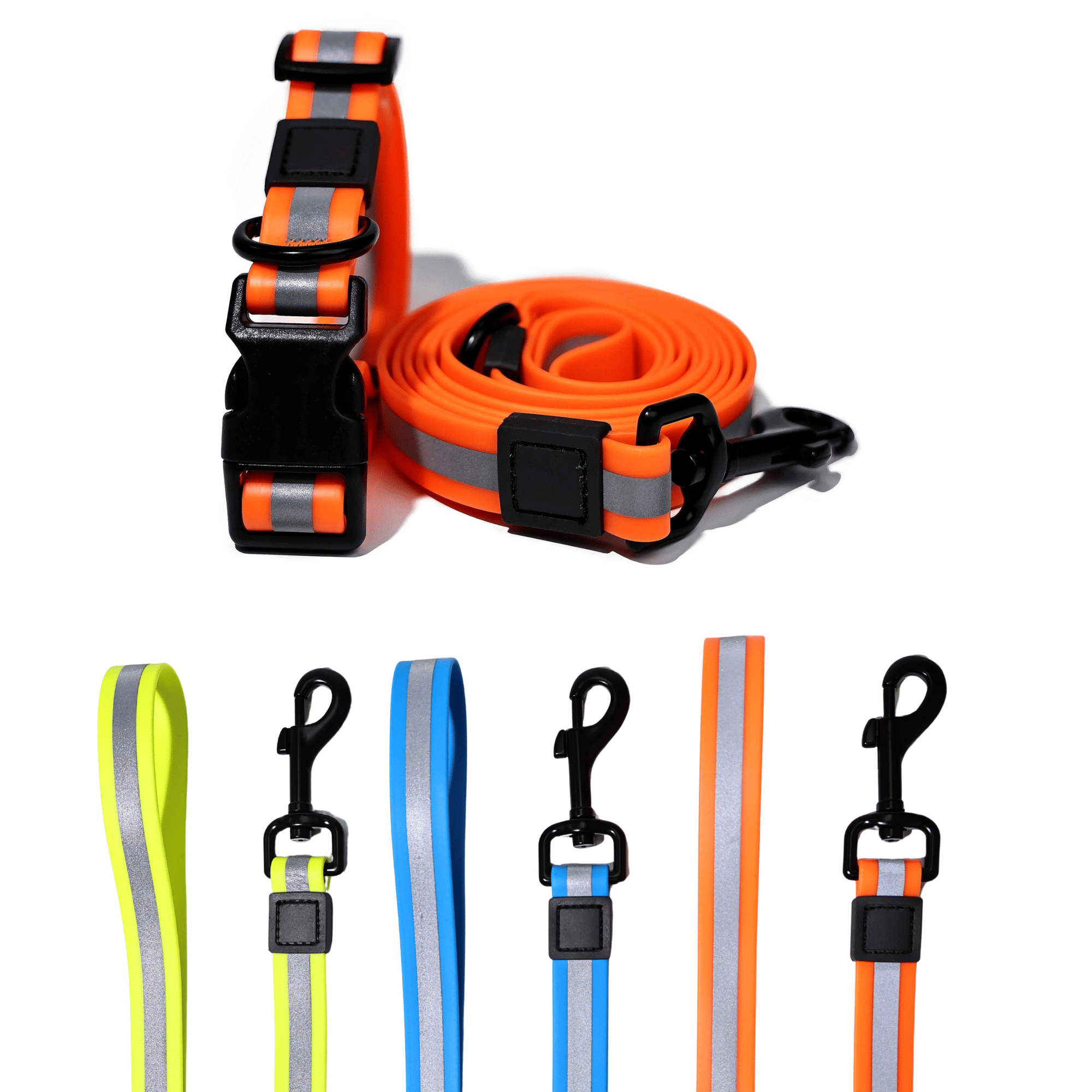practical water-ready Reflective Dog Leash & Collar Set