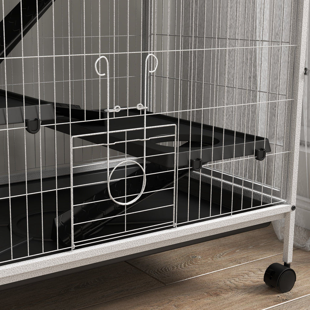 50- Rolling Pet Cage with Hammock & 4 Doors for Ferrets and Chinchillas
