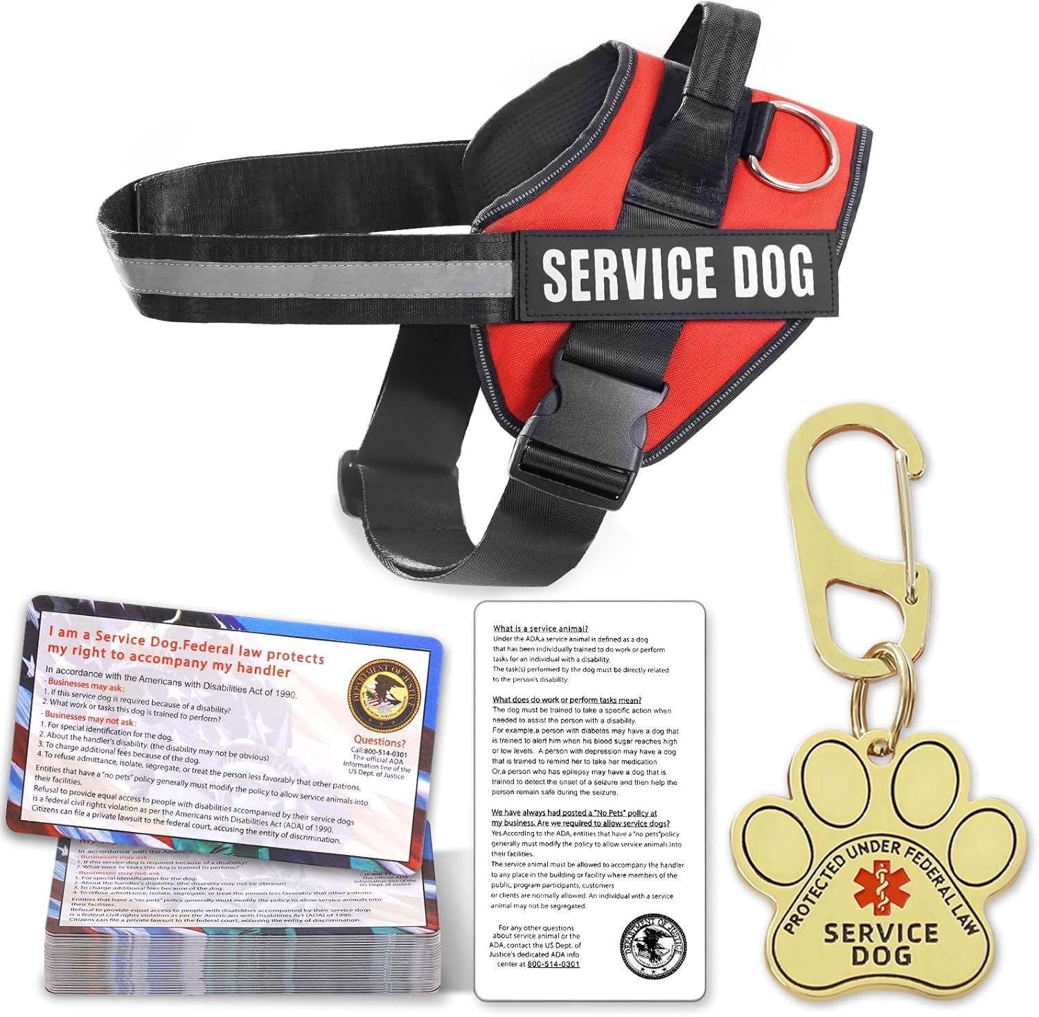 Lightweight Service Dog Vest Harness in X Small to XX Large