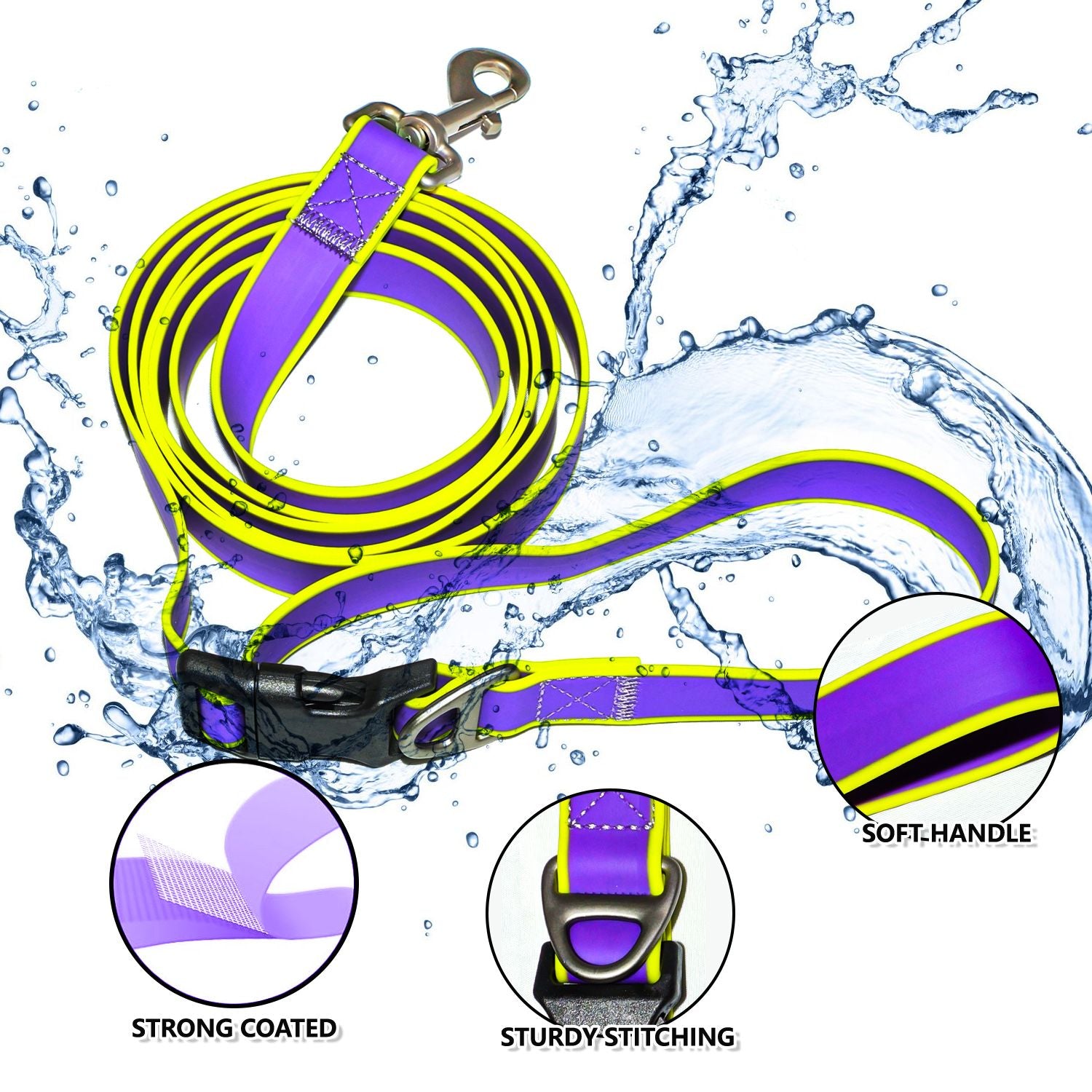 Six-in-one multi-functional hands-free multi-functional traction rope Hands-free design Adjustable straps/belt Durable heavy-duty material Non-slip comfort grip Running/jogging with dog Hiking