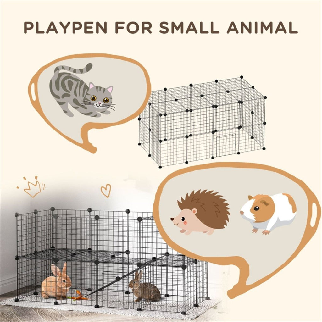 Customizable C&C Cage for Small Animals with Built-In Door