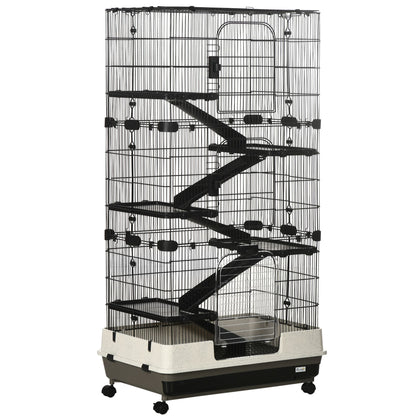 🚀 6-Tier Portable Small Animal Cage with Wheels – Easy Movement & Cleaning