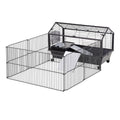 Spacious Small Animal Playpen Cage with Wheels