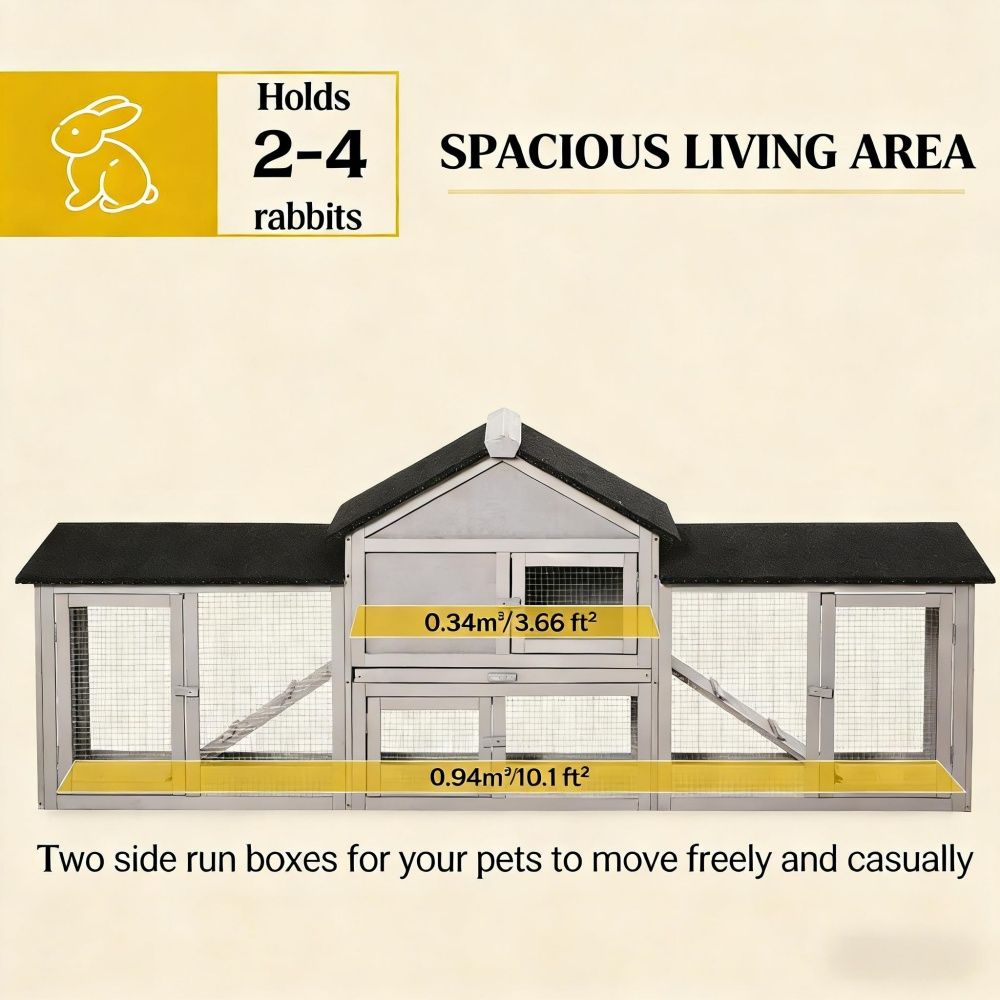 Solid Fir furniture-style Small Animal Playpen with Raised Perch and Lockable Doors