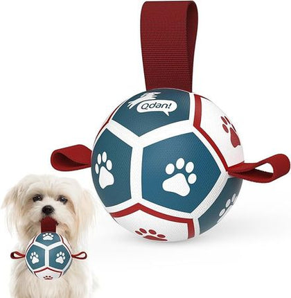 Pawsome Soccer Play: Interactive Ball with Straps for Fetch & Tug!