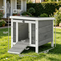 Small Wooden Rabbit Hutch Bunny Cage Guinea Pig Cage Duck House Dog House for Rabbits, Chickens, DucksG