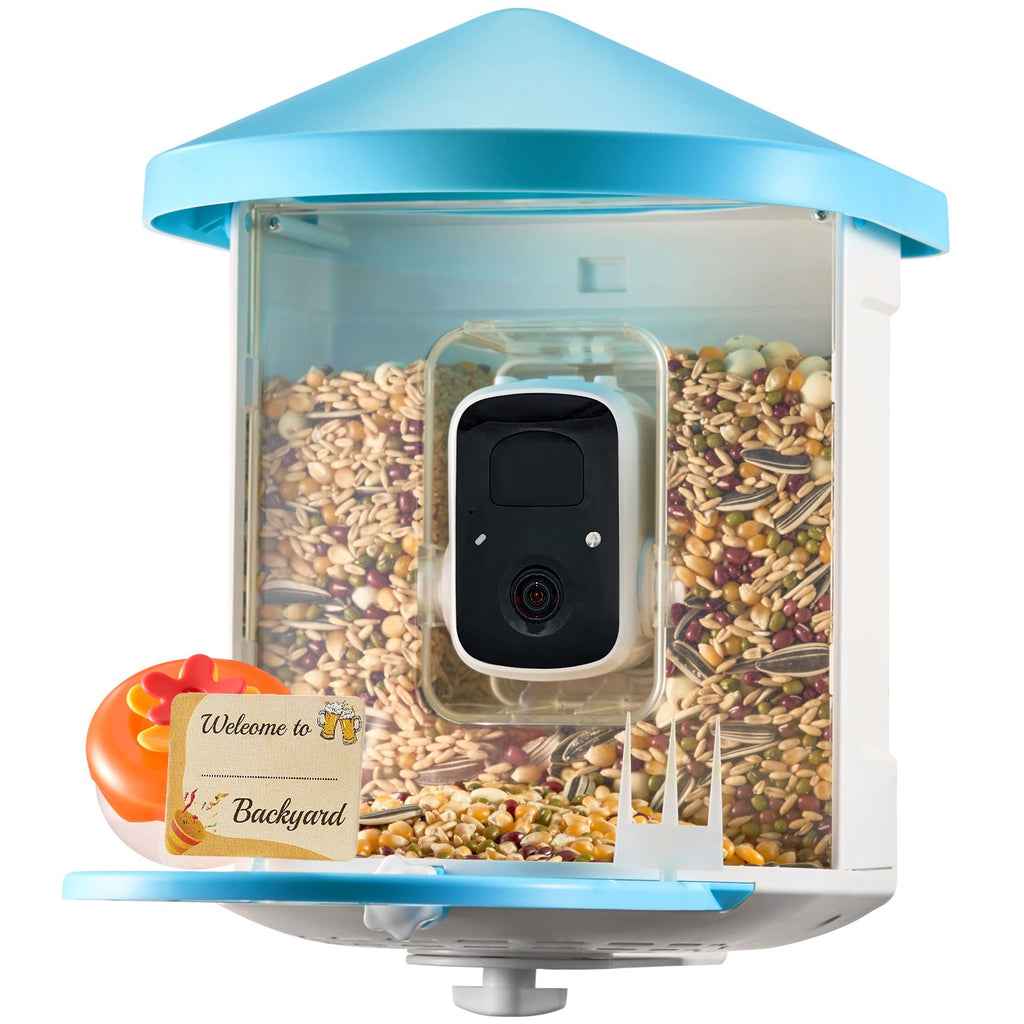 Smart Bird Feeder with Camera, 2K HD AI Identify 10,000+ Bird Species, Solar-Powered Bird Watching Camera with Auto Capture & Instant Notify, Wireless Outdoor Ideal Gift for Bird Lovers (Green)